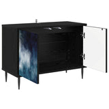Wooden TV Stand 69cm Wide With 2 Doors And Raised Feet - Raalte
