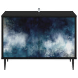 Wooden TV Stand 69cm Wide With 2 Doors And Raised Feet - Raalte