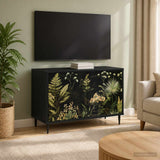 Wooden TV Stand 69cm Wide With 2 Doors And Raised Feet - Rhenen