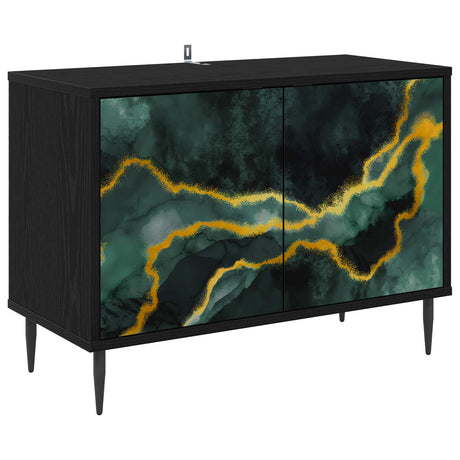 Wooden TV Stand 69cm Wide With 2 Doors And Raised Feet - Wijhe