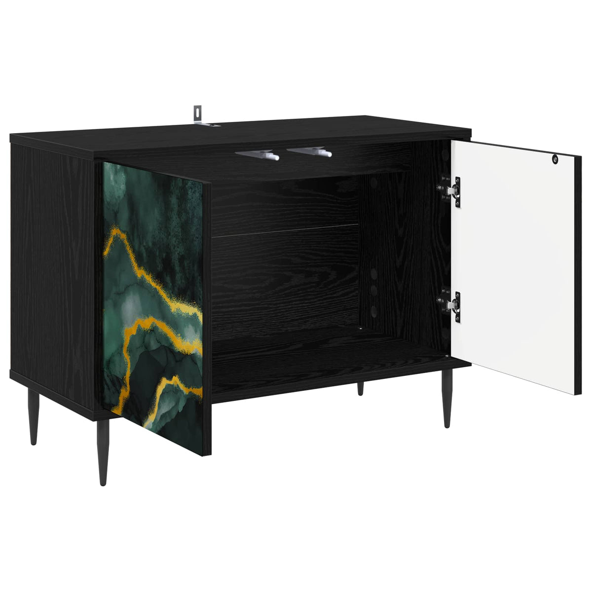 Wooden TV Stand 69cm Wide With 2 Doors And Raised Feet - Wijhe