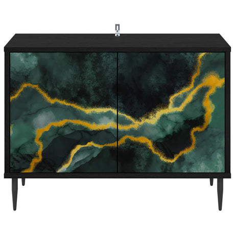Wooden TV Stand 69cm Wide With 2 Doors And Raised Feet - Wijhe