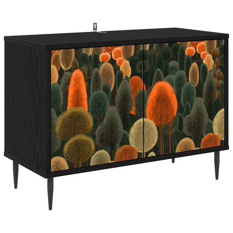 Wooden TV Stand 69cm Wide With 2 Doors And Raised Feet - Zaandam