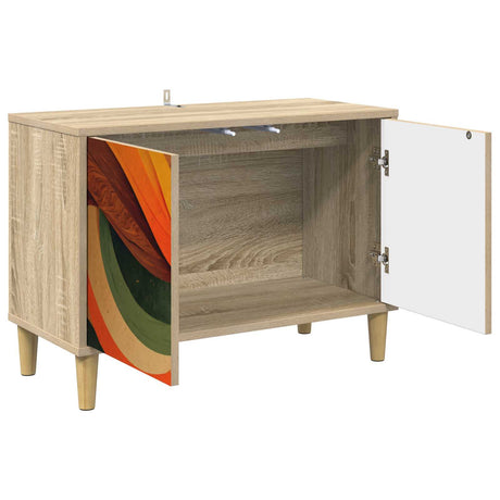 Wooden TV Stand 69cm Wide With 2 Doors - Bonn