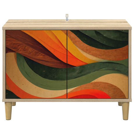 Wooden TV Stand 69cm Wide With 2 Doors - Bonn
