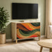 Wooden TV Stand 69cm Wide With 2 Doors - Bonn