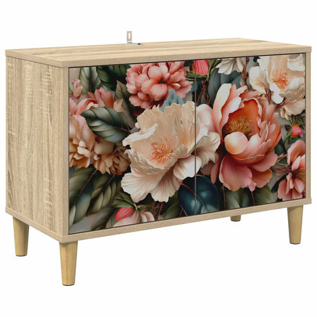 Wooden TV Stand 69cm Wide With 2 Doors - Borne