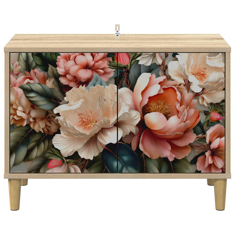 Wooden TV Stand 69cm Wide With 2 Doors - Borne