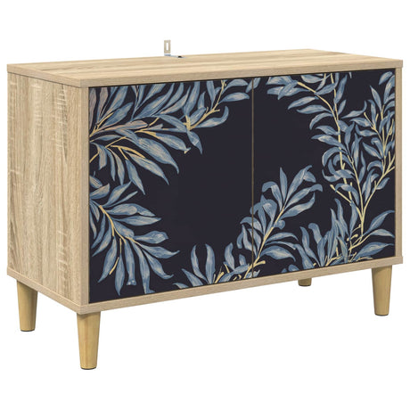 Wooden TV Stand 69cm Wide With 2 Doors - Dokkum