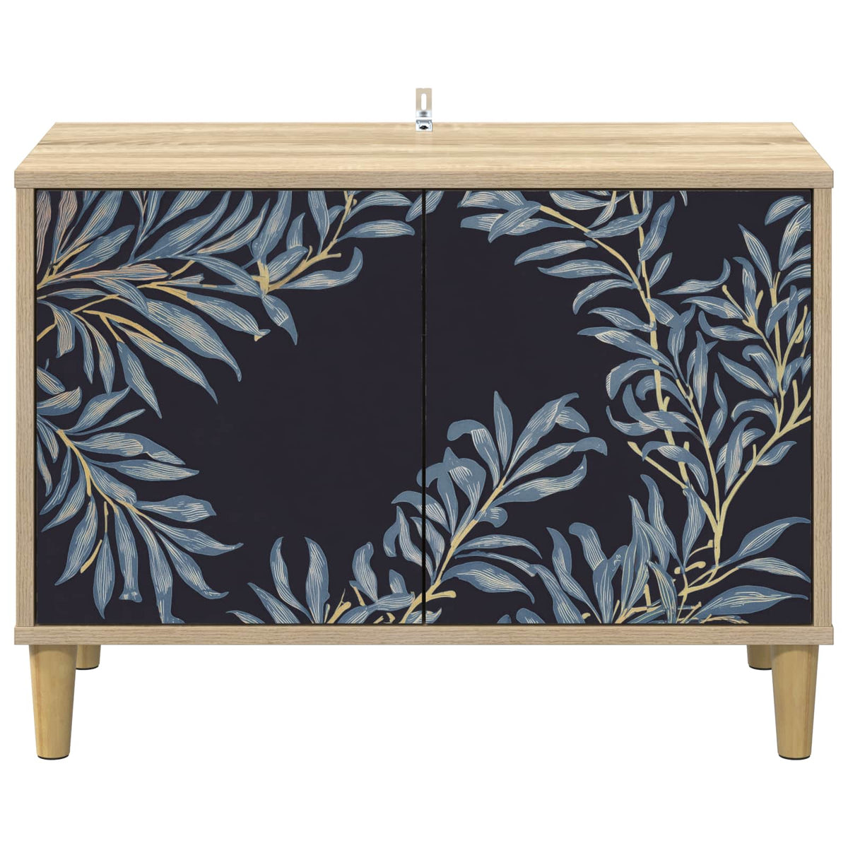 Wooden TV Stand 69cm Wide With 2 Doors - Dokkum