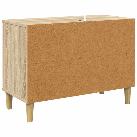 Wooden TV Stand 69cm Wide With 2 Doors - Dokkum
