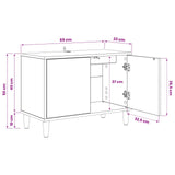 Wooden TV Stand 69cm Wide With 2 Doors - Dokkum