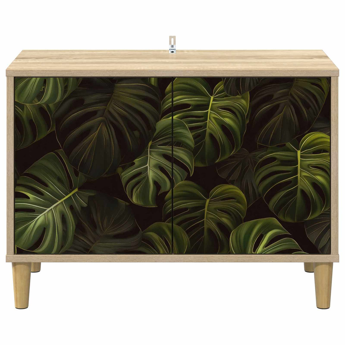 Wooden TV Stand 69cm Wide With 2 Doors - Elburg