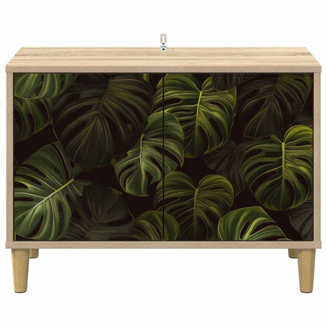 Wooden TV Stand 69cm Wide With 2 Doors - Elburg
