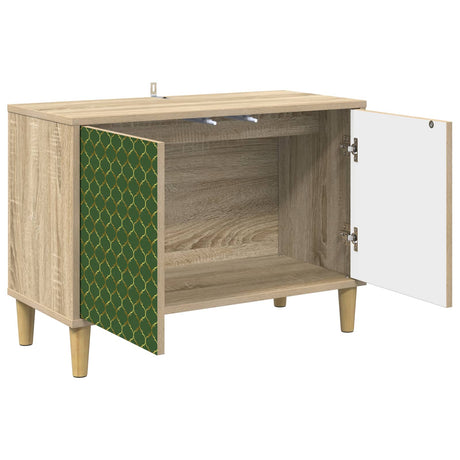 Wooden TV Stand 69cm Wide With 2 Doors - Geleen