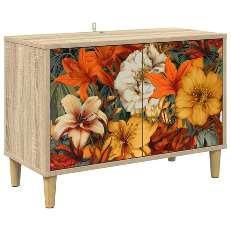 Wooden TV Stand 69cm Wide With 2 Doors - Gennep