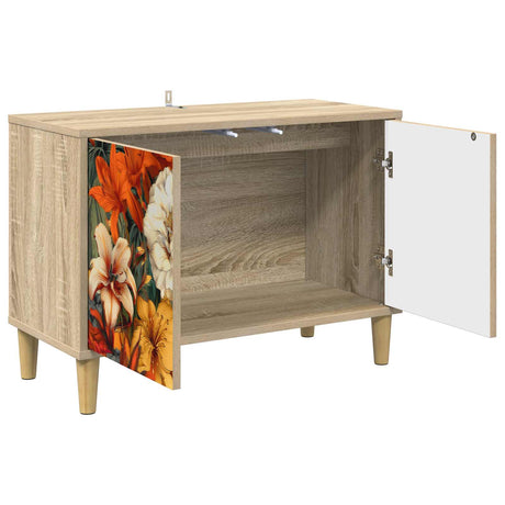 Wooden TV Stand 69cm Wide With 2 Doors - Gennep