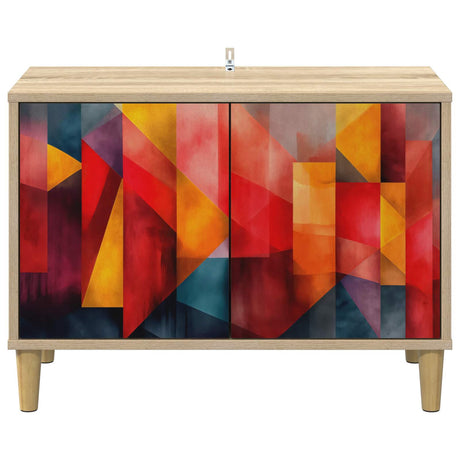 Wooden TV Stand 69cm Wide With 2 Doors - Heesch