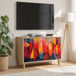 Wooden TV Stand 69cm Wide With 2 Doors - Heesch