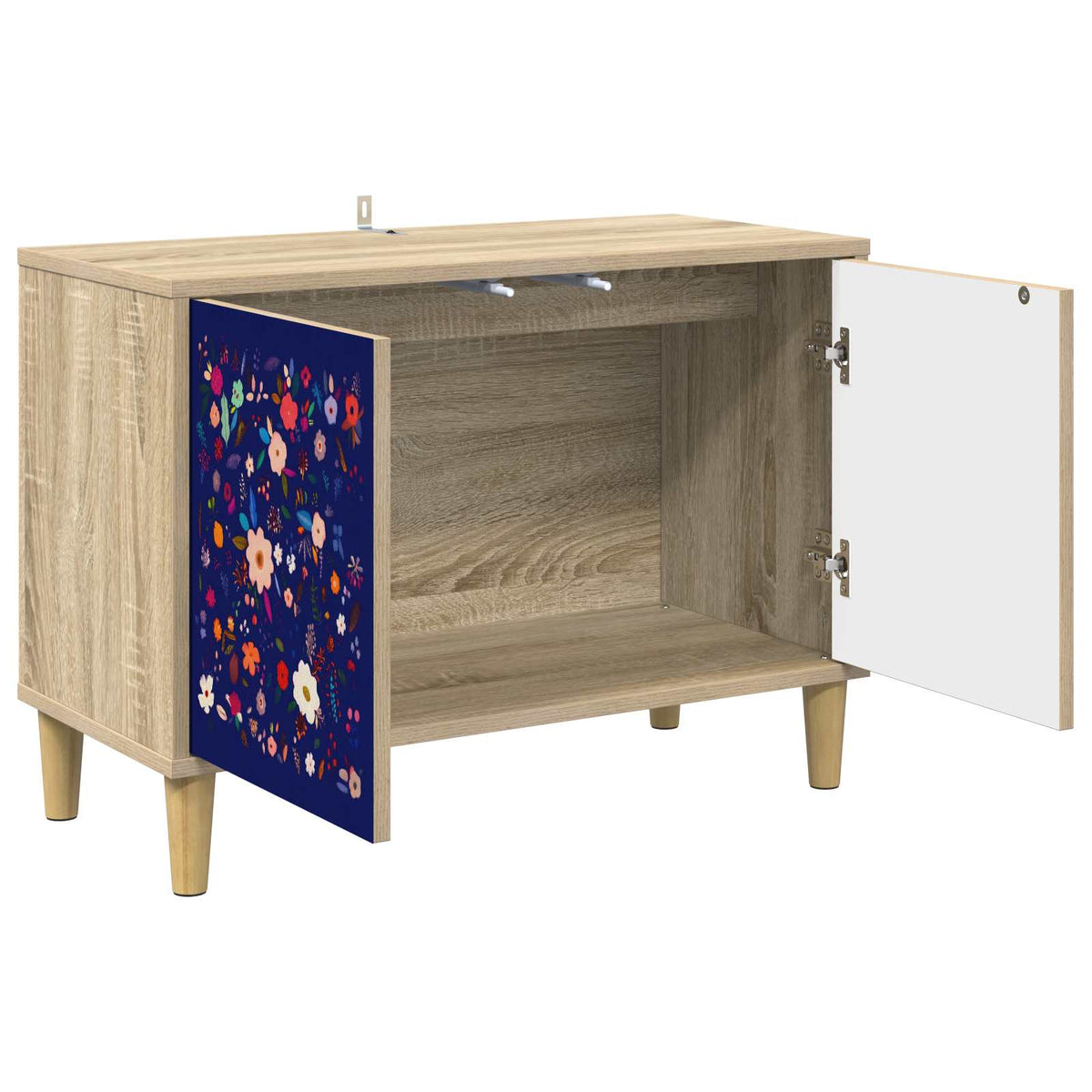 Wooden TV Stand 69cm Wide With 2 Doors - Mainz