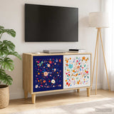 Wooden TV Stand 69cm Wide With 2 Doors - Mainz