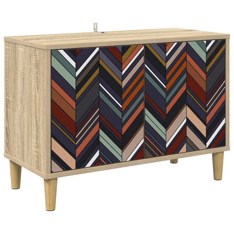 Wooden TV Stand 69cm Wide With 2 Doors - Ommen