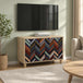 Wooden TV Stand 69cm Wide With 2 Doors - Ommen