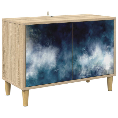 Wooden TV Stand 69cm Wide With 2 Doors - Raalte
