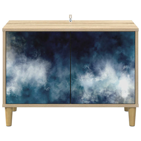 Wooden TV Stand 69cm Wide With 2 Doors - Raalte