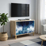 Wooden TV Stand 69cm Wide With 2 Doors - Raalte