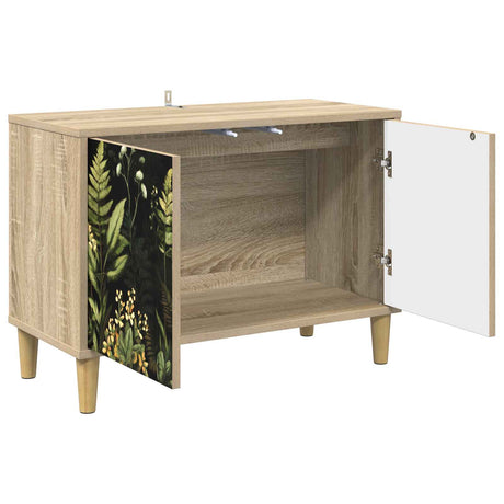 Wooden TV Stand 69cm Wide With 2 Doors - Rhenen