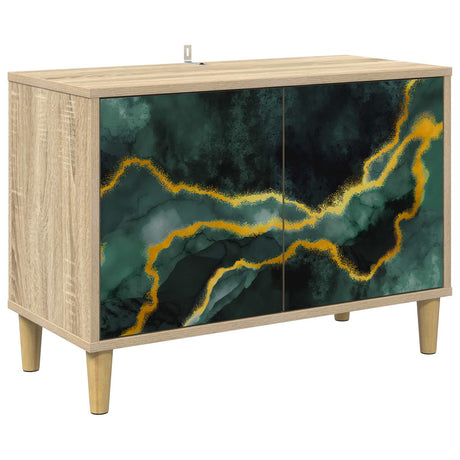 Wooden TV Stand 69cm Wide With 2 Doors - Wijhe
