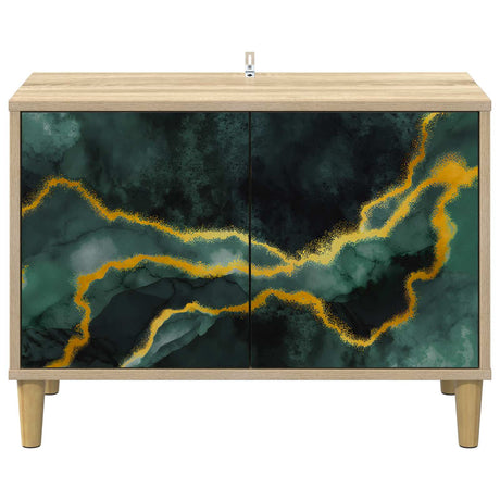 Wooden TV Stand 69cm Wide With 2 Doors - Wijhe