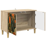 Wooden TV Stand 69cm Wide With 2 Doors - Zaandam