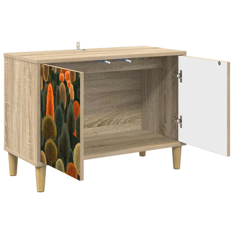 Wooden TV Stand 69cm Wide With 2 Doors - Zaandam