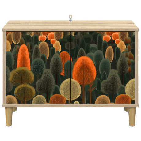 Wooden TV Stand 69cm Wide With 2 Doors - Zaandam