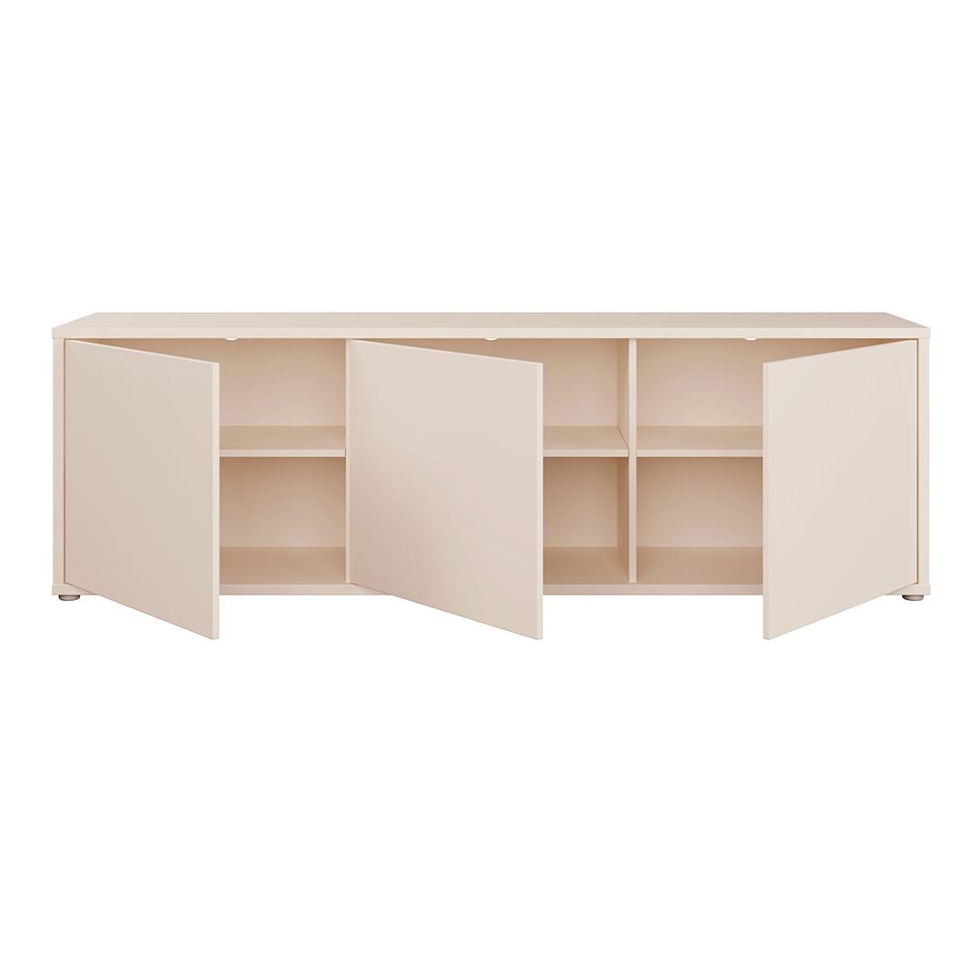 Wooden TV Stand Large With 3 Push-to-Open Doors - Alice Springs