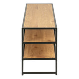 Wooden TV Stand Open With 3 Wooden Shelves - Seaford