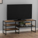 Wooden TV Stand Open With 3 Wooden Shelves - Seaford