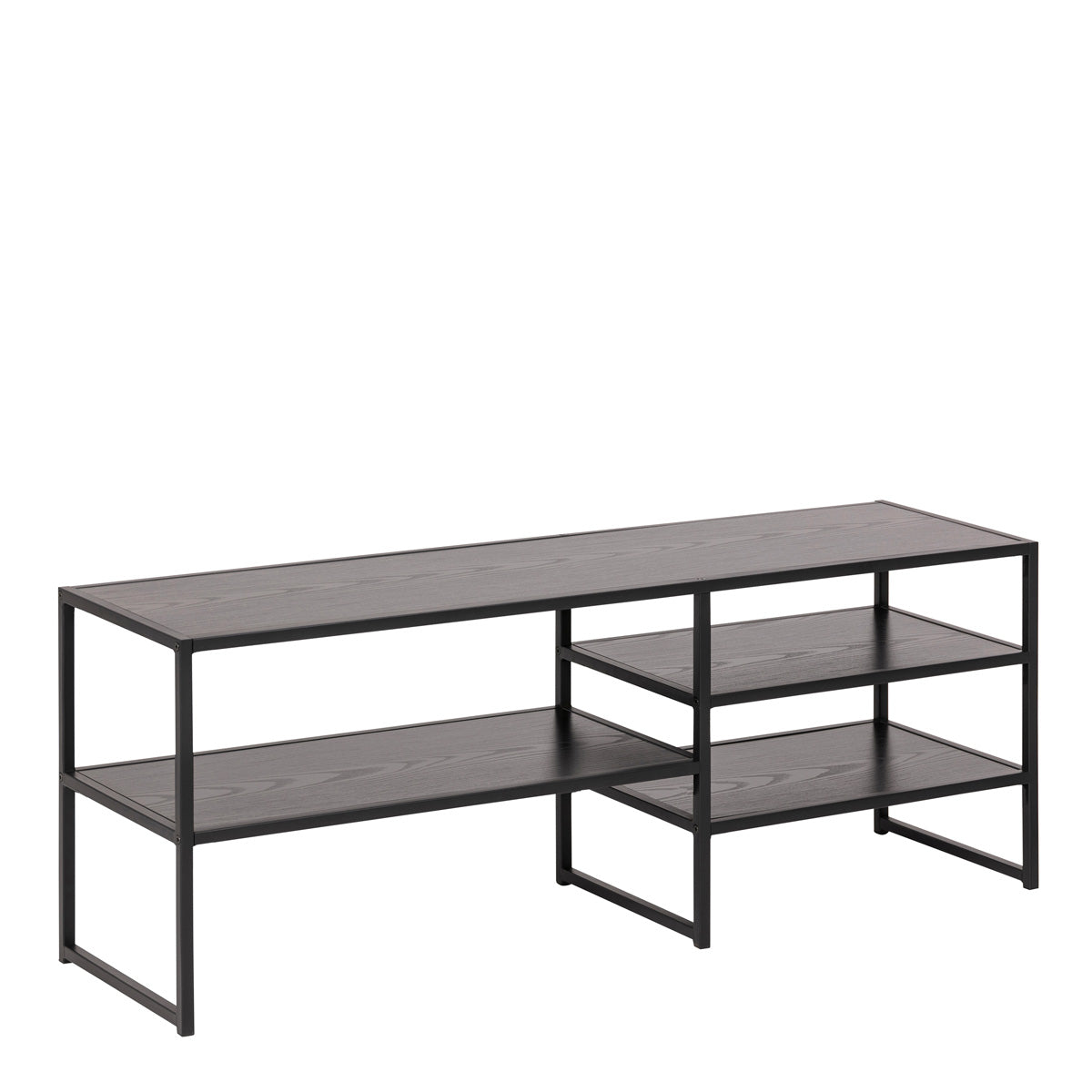 Wooden TV Stand Open With 3 Wooden Shelves - Seaford