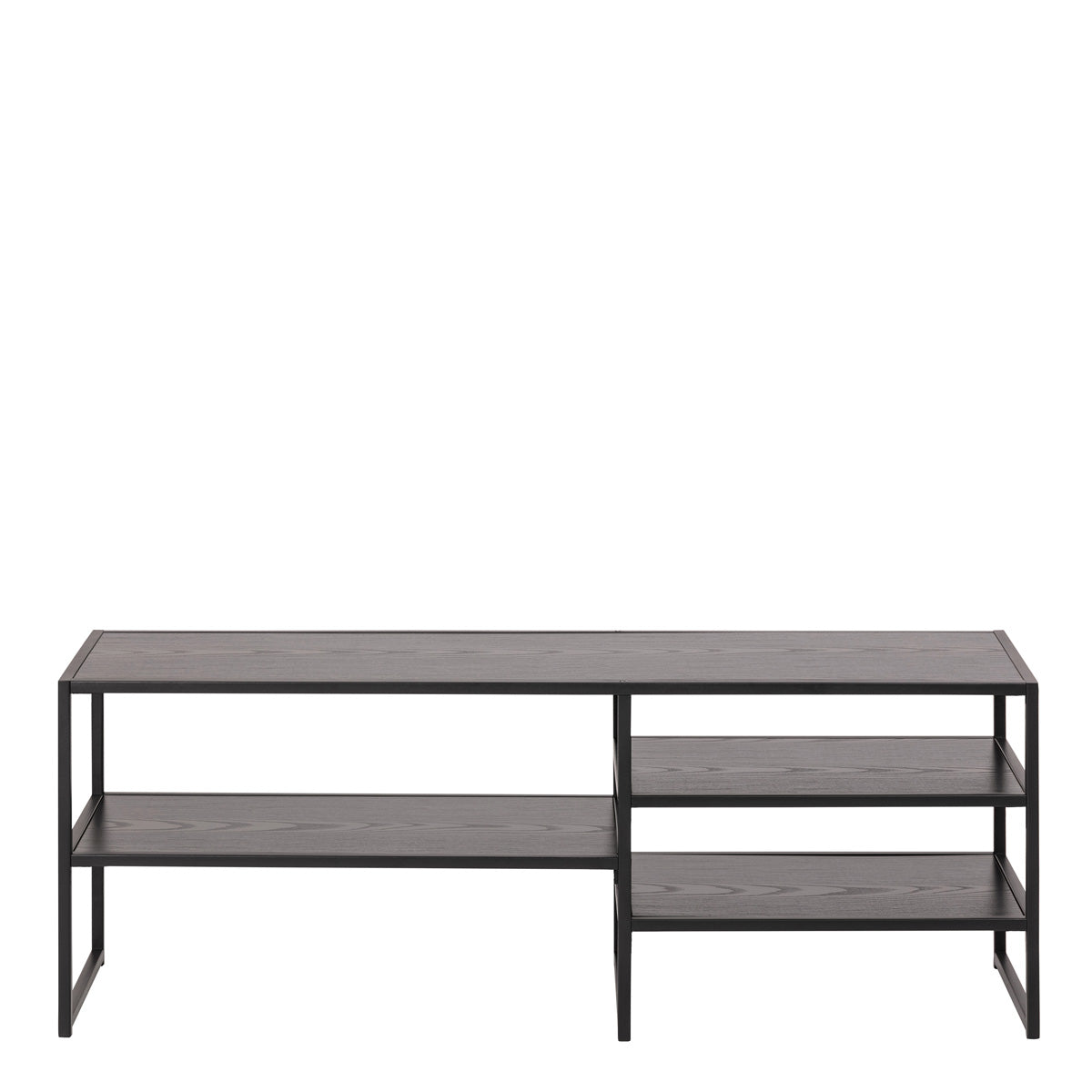 Wooden TV Stand Open With 3 Wooden Shelves - Seaford