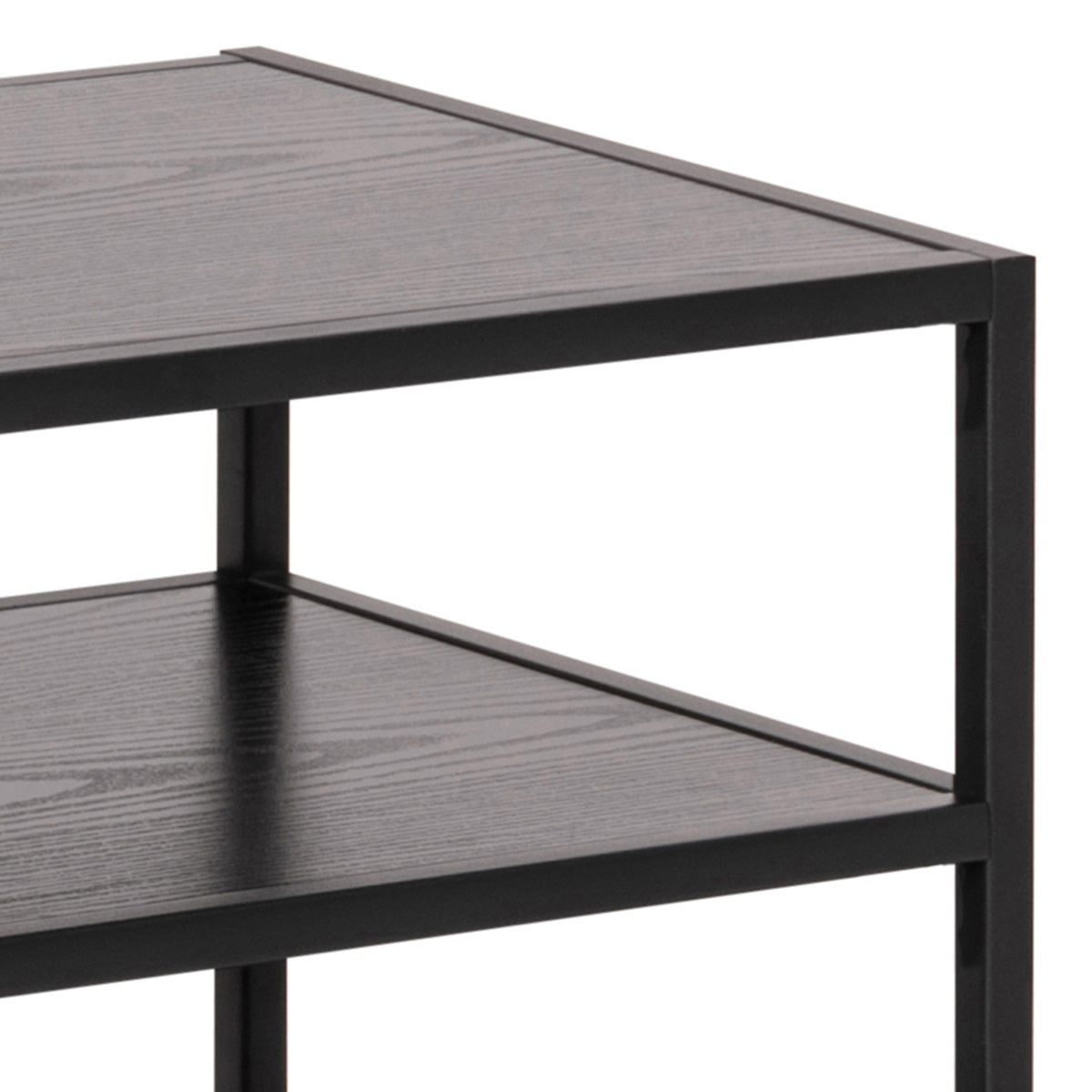Wooden TV Stand Open With 3 Wooden Shelves - Seaford