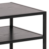 Wooden TV Stand Open With 3 Wooden Shelves - Seaford