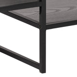 Wooden TV Stand Open With 3 Wooden Shelves - Seaford