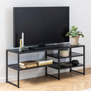 Wooden TV Stand Open With 3 Wooden Shelves - Seaford