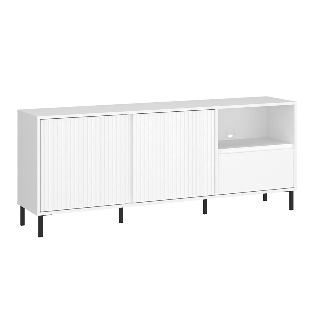 Wooden TV Stand Wide With 2 Doors And 1 Drawer - Avenale