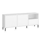 Wooden TV Stand Wide With 2 Doors And 1 Drawer - Avenale