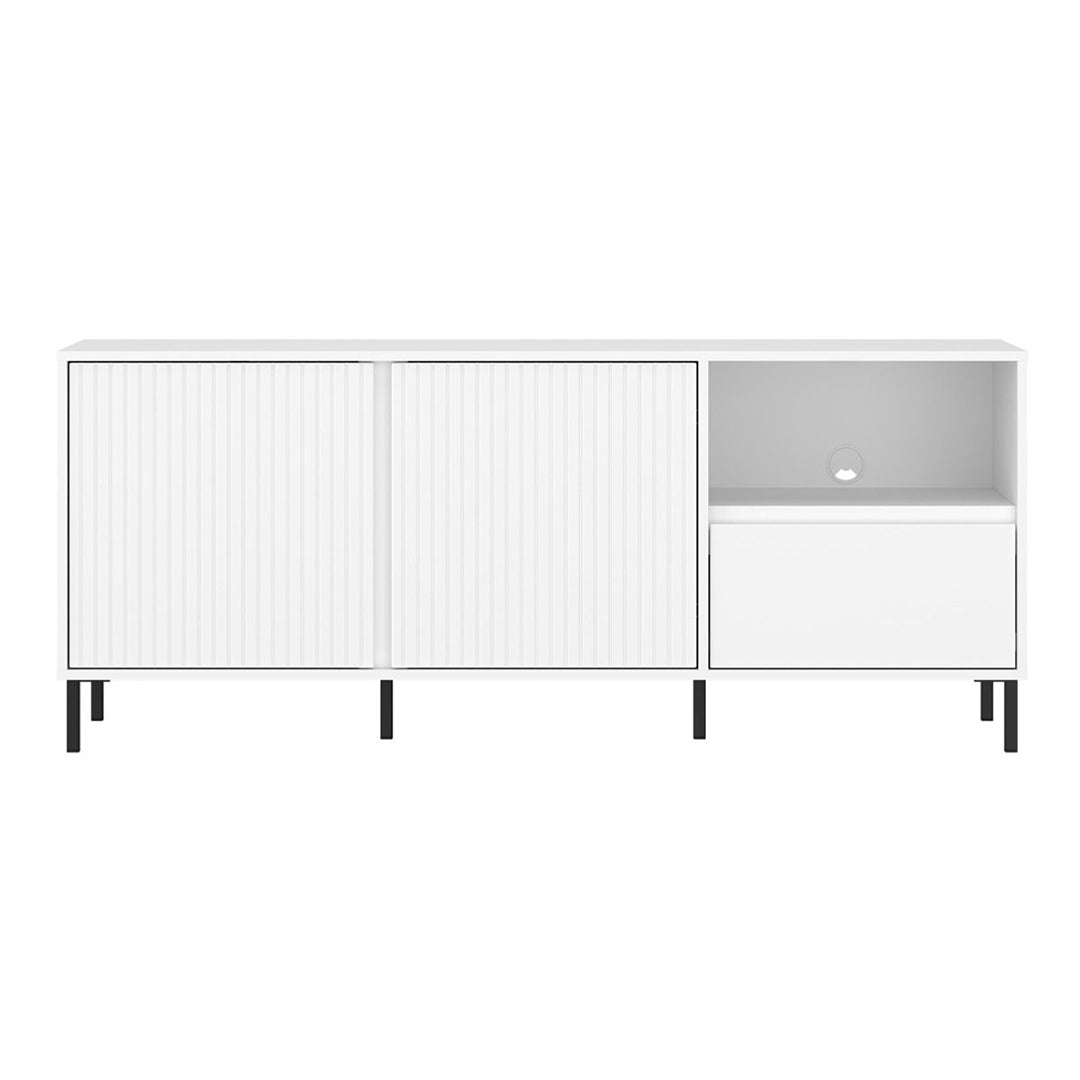 Wooden TV Stand Wide With 2 Doors And 1 Drawer - Avenale