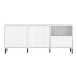 Wooden TV Stand Wide With 2 Doors And 1 Drawer - Avenale