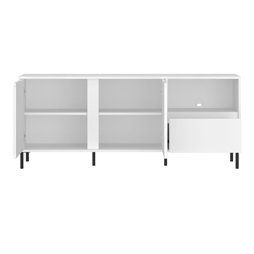 Wooden TV Stand Wide With 2 Doors And 1 Drawer - Avenale